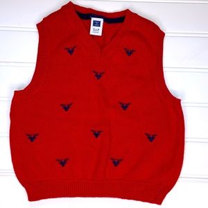Janie & Jack Red Knit Sweater Vest Size 12-18 M